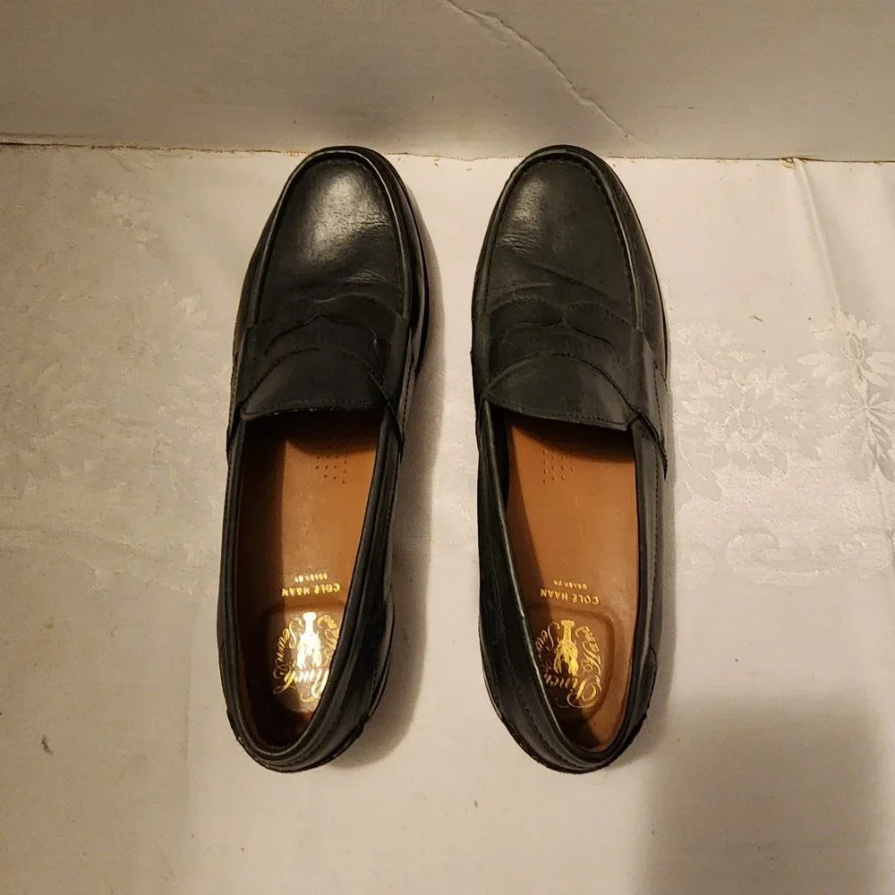 NWOT! Unworn Cole Haan Grand OS Pinch Dark Blue-Black Loafer Men' Size 11 M - Picture 5 of 10